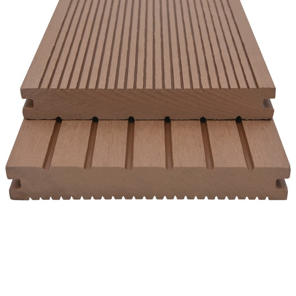 VIDAXL Panneaux De Terrasse Wpc Et Accessoires 10 M² 4 M Marron Clair