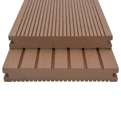 VIDAXL Panneaux De Terrasse Wpc Et Accessoires 10 M² 4 M Marron Clair