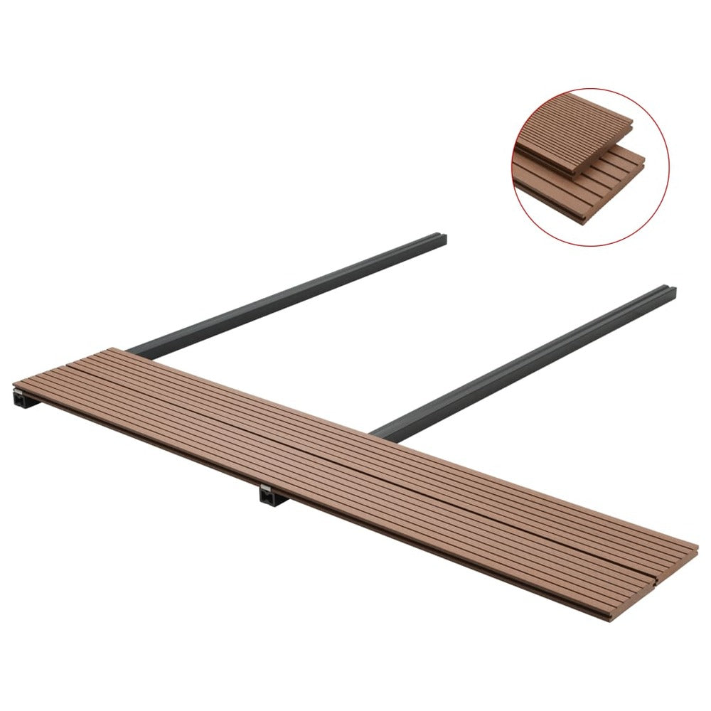 VIDAXL Panneaux De Terrasse Wpc Et Accessoires 10 M² 4 M Marron Clair