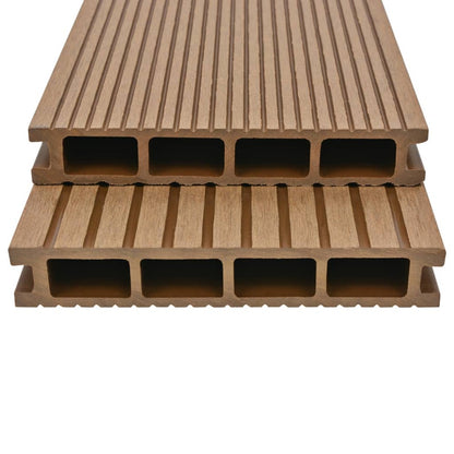 VIDAXL Panneaux De Terrasse Creux Et Accessoires Wpc 20 M² 2,2 M Teck