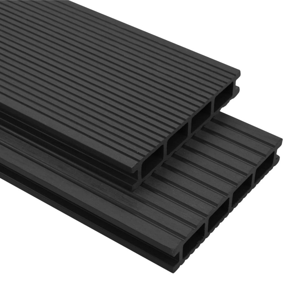 VIDAXL Panneaux De Terrasse Wpc Avec Accessoires 20 M² 4 M Anthracite