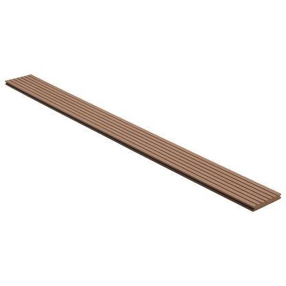 VIDAXL Panneau De Terrasse Et Accessoires Wpc 16 M² 2,2 M Marron Clair