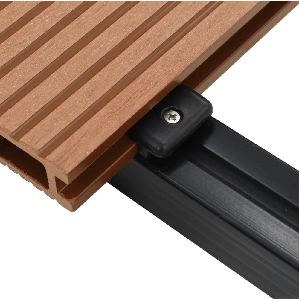 VIDAXL Panneaux De Terrasse Wpc Avec Accessoires 15 M² 4 M Marron