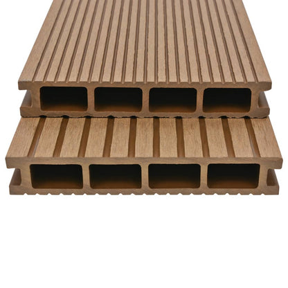 VIDAXL Panneaux De Terrasse Creux Et Accessoires Wpc 35 M² 4 M Teck