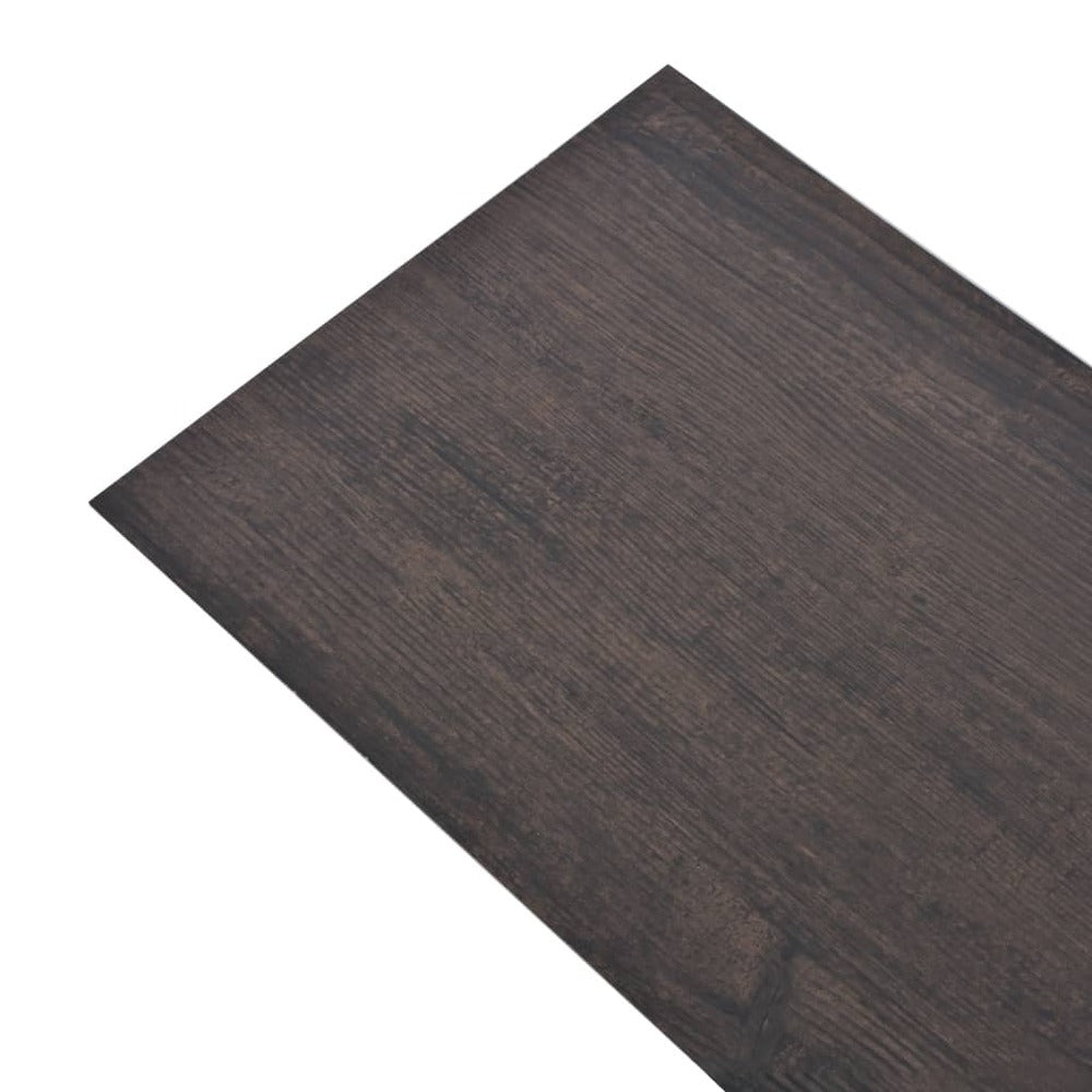 VIDAXL Planches De Plancher Pvc Non Auto-adhésif 4,46 M² Marron Foncé