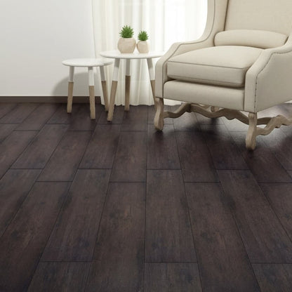 VIDAXL Planches De Plancher Pvc Non Auto-adhésif 4,46 M² Marron Foncé