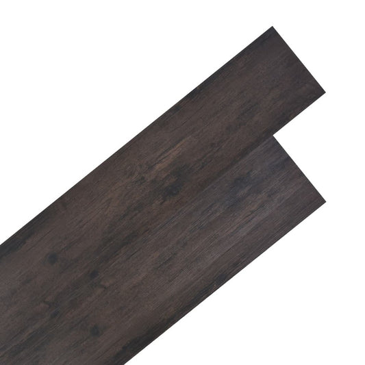 VIDAXL Planches De Plancher Pvc Non Auto-adhésif 4,46 M² Marron Foncé