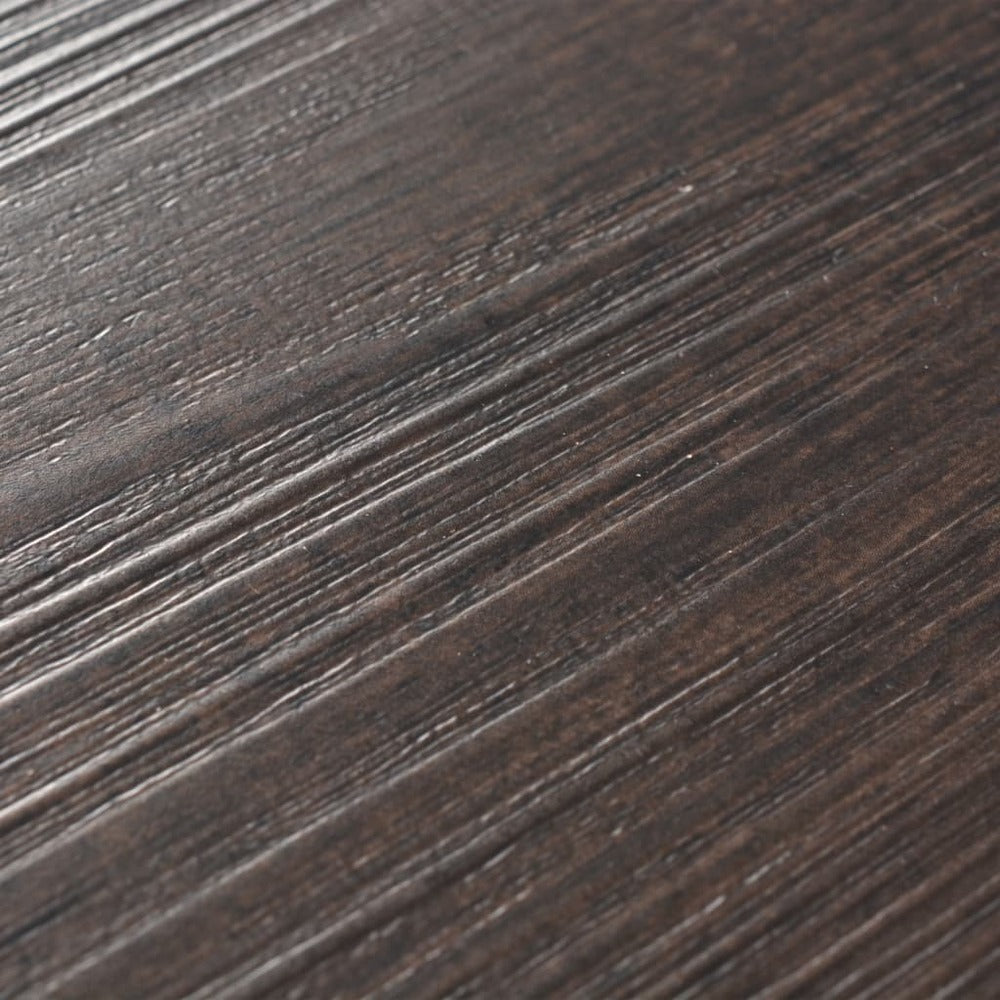 VIDAXL Planches De Plancher Pvc Non Auto-adhésif 4,46 M² Marron Foncé
