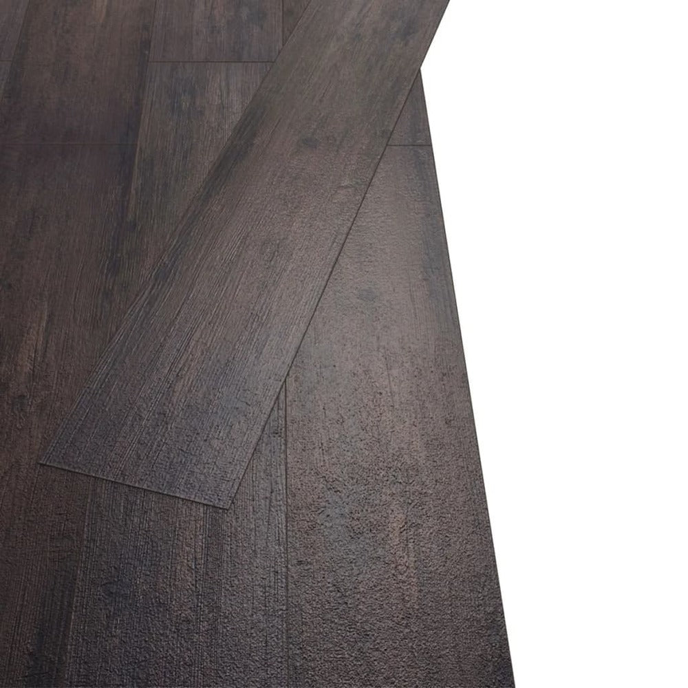 VIDAXL Planches De Plancher Pvc Non Auto-adhésif 4,46 M² Marron Foncé