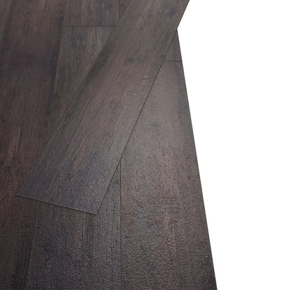 VIDAXL Planches De Plancher Pvc Non Auto-adhésif 4,46 M² Marron Foncé