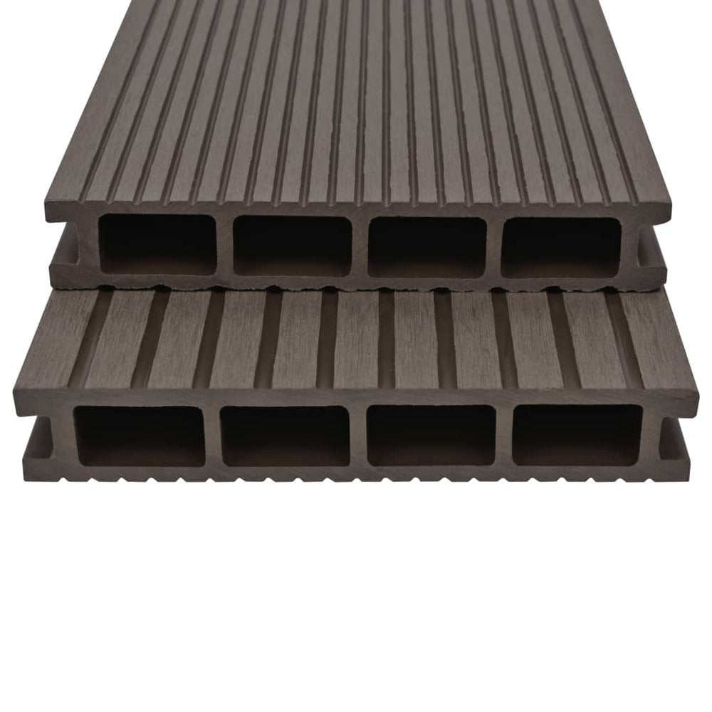 VIDAXL Panneaux De Terrasse Creux Wpc 20 M² 4 M Marron Foncé
