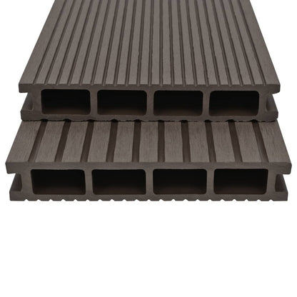 VIDAXL Panneaux De Terrasse Creux Wpc 20 M² 4 M Marron Foncé