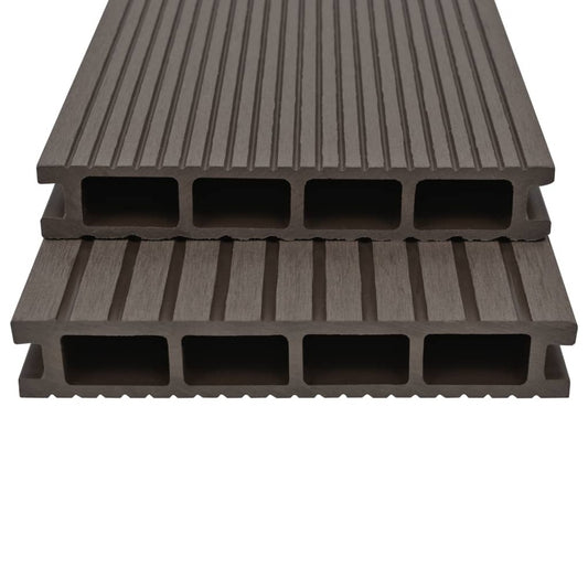 VIDAXL Panneaux De Terrasse Creux Wpc 20 M² 4 M Marron Foncé