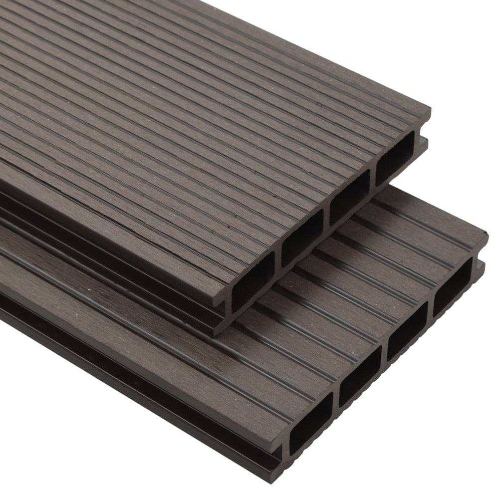 VIDAXL Panneaux De Terrasse Creux Wpc 20 M² 4 M Marron Foncé