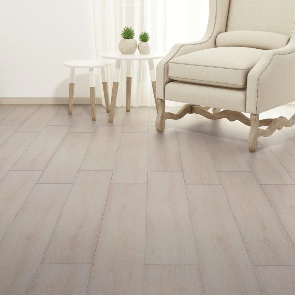 VIDAXL Planches De Plancher Pvc Non Auto-adhésif Blanc Chêne Classique
