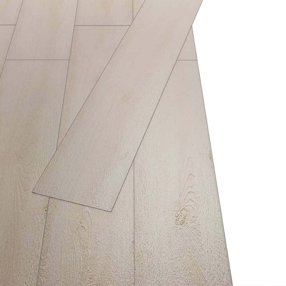 VIDAXL Planches De Plancher Pvc Non Auto-adhésif Blanc Chêne Classique