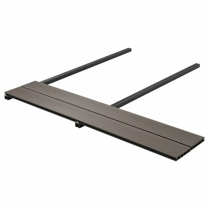 VIDAXL Panneaux De Terrasse Creux Wpc 40 M² 2,2 M Marron Foncé