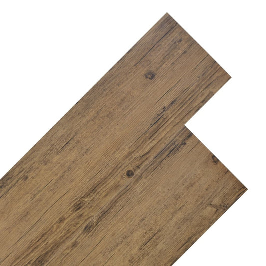 VIDAXL Planches De Plancher Pvc Non Auto-adhésif 4,46 M² Marron Noyer