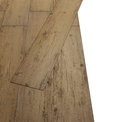 VIDAXL Planches De Plancher Pvc Non Auto-adhésif 4,46 M² Marron Noyer