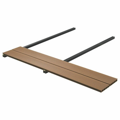 VIDAXL Panneaux De Terrasse Creux Et Accessoires Wpc 40 M² 2,2 M Teck