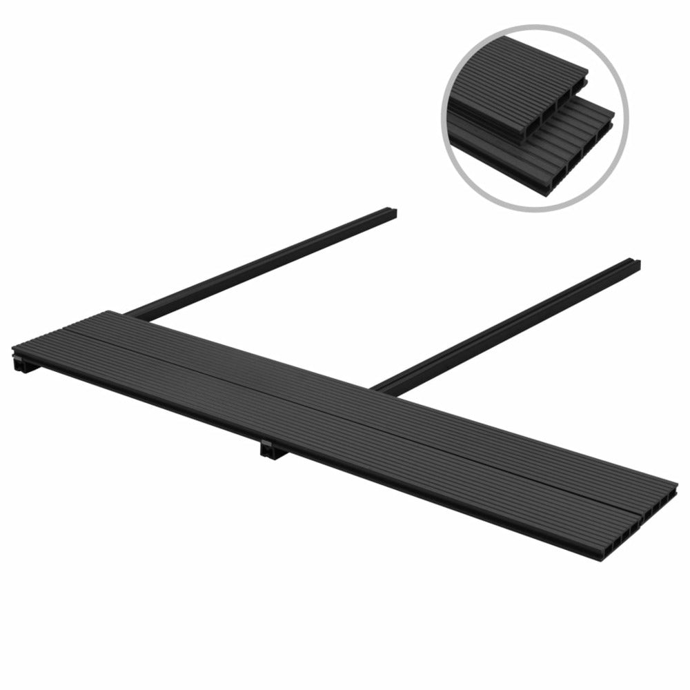 VIDAXL Panneaux De Terrasse Wpc Avec Accessoires 30 M² 4 M Anthracite