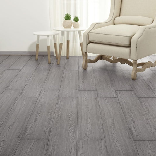 VIDAXL Planches De Plancher Pvc Non Auto-adhésif 4,46m² 3mm Gris Foncé