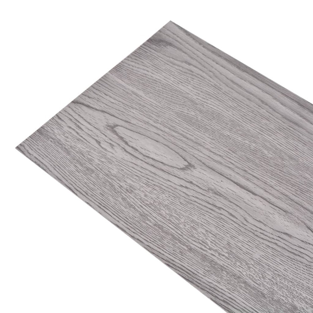 VIDAXL Planches De Plancher Pvc Non Auto-adhésif 4,46m² 3mm Gris Foncé