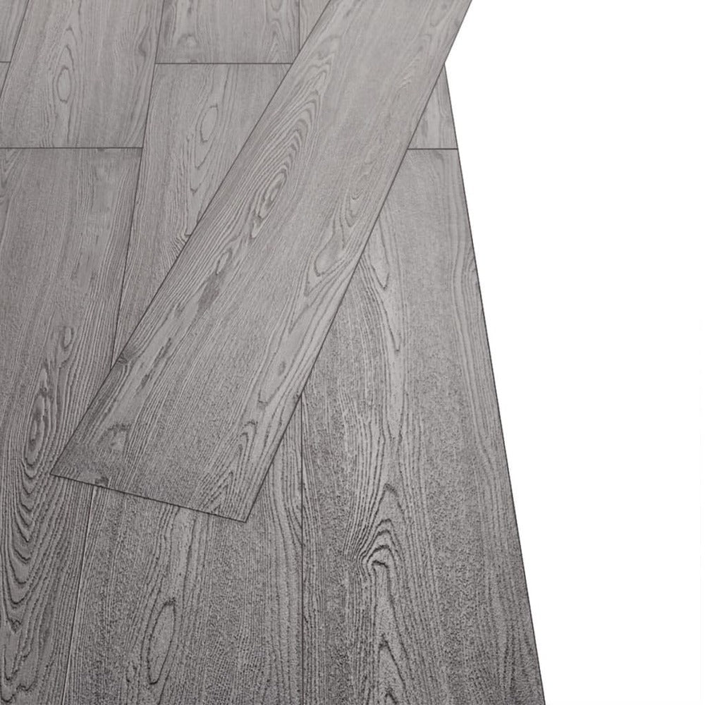 VIDAXL Planches De Plancher Pvc Non Auto-adhésif 4,46m² 3mm Gris Foncé
