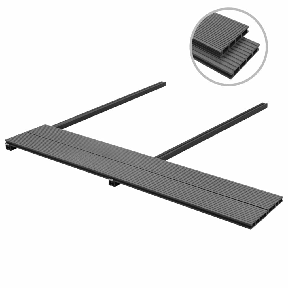 VIDAXL Panneaux De Terrasse Wpc Avec Accessoires 40 M² 4 M Gris