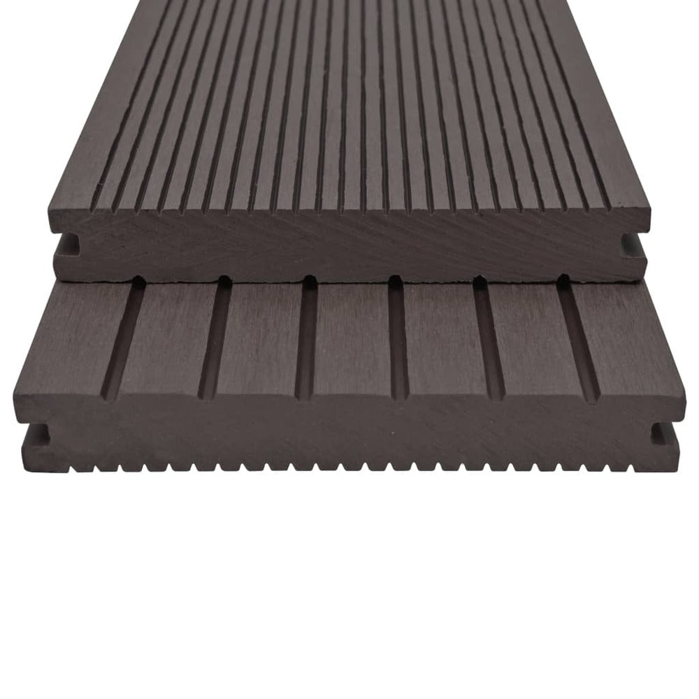 VIDAXL Panneaux Terrasse Solides Et Accessoires Wpc 10m² 2,2 M Marron Foncé