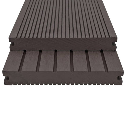 VIDAXL Panneaux Terrasse Solides Et Accessoires Wpc 10m² 2,2 M Marron Foncé