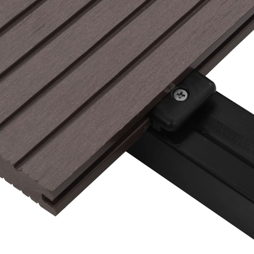 VIDAXL Panneaux Terrasse Solides Et Accessoires Wpc 10m² 2,2 M Marron Foncé