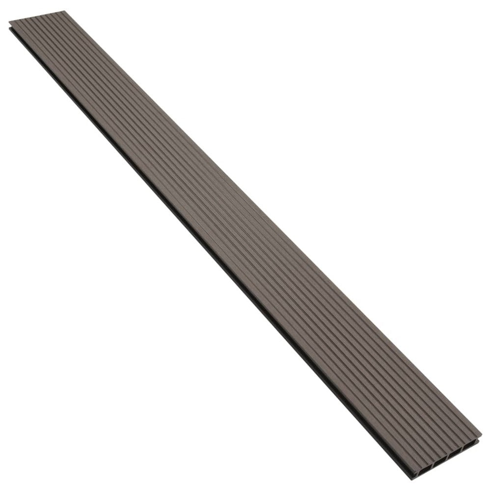 VIDAXL Panneaux De Terrasse Creux Wpc 25 M² 4 M Marron Foncé