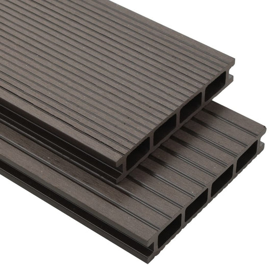 VIDAXL Panneaux De Terrasse Creux Wpc 40 M² 4 M Marron Foncé