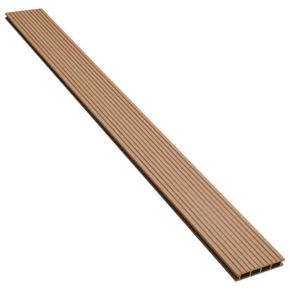 VIDAXL Panneaux De Terrasse Creux Et Accessoires Wpc 16 M² 2,2 M Teck