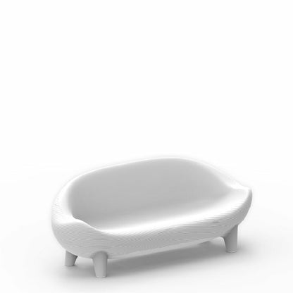  Canapé De Jardin Lumineux Jamaica 3 Places Lumière Blanche Froide Par Câble 210x81,5x80,5cm