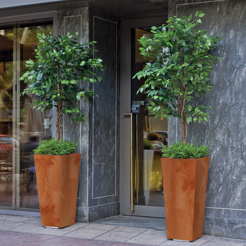  Pot De Fleurs Melisa 50 50x50x110cm - Anthracite