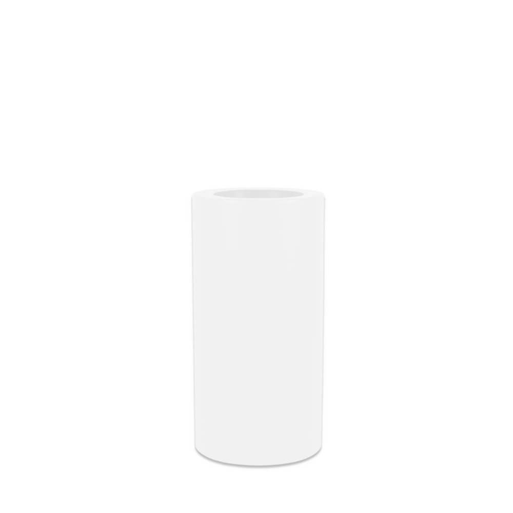  Pot De Fleurs Rond Palma 70 Blanc Opaque ø35x70cm
