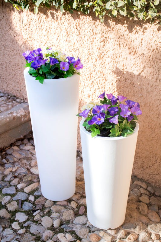  Pot De Fleurs Ficus 80 ø29x79cm - Blanc