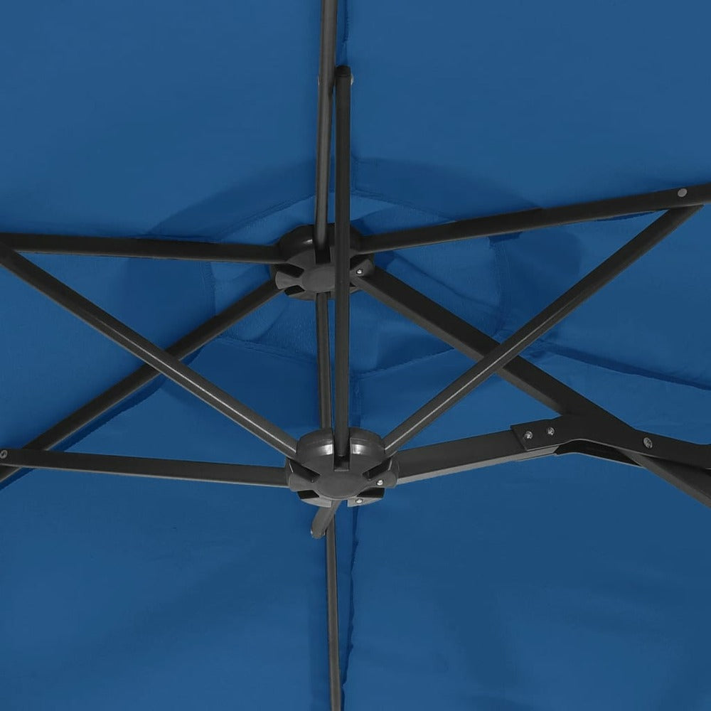 VIDAXL Parasol à Double Tête Bleu Azuré 316x240 Cm