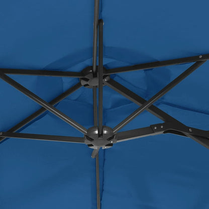 VIDAXL Parasol à Double Tête Bleu Azuré 316x240 Cm