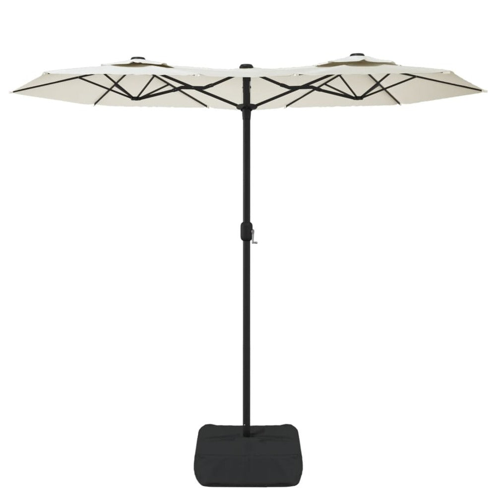 VIDAXL Parasol à Double Tête Blanc Sable 316x240 Cm