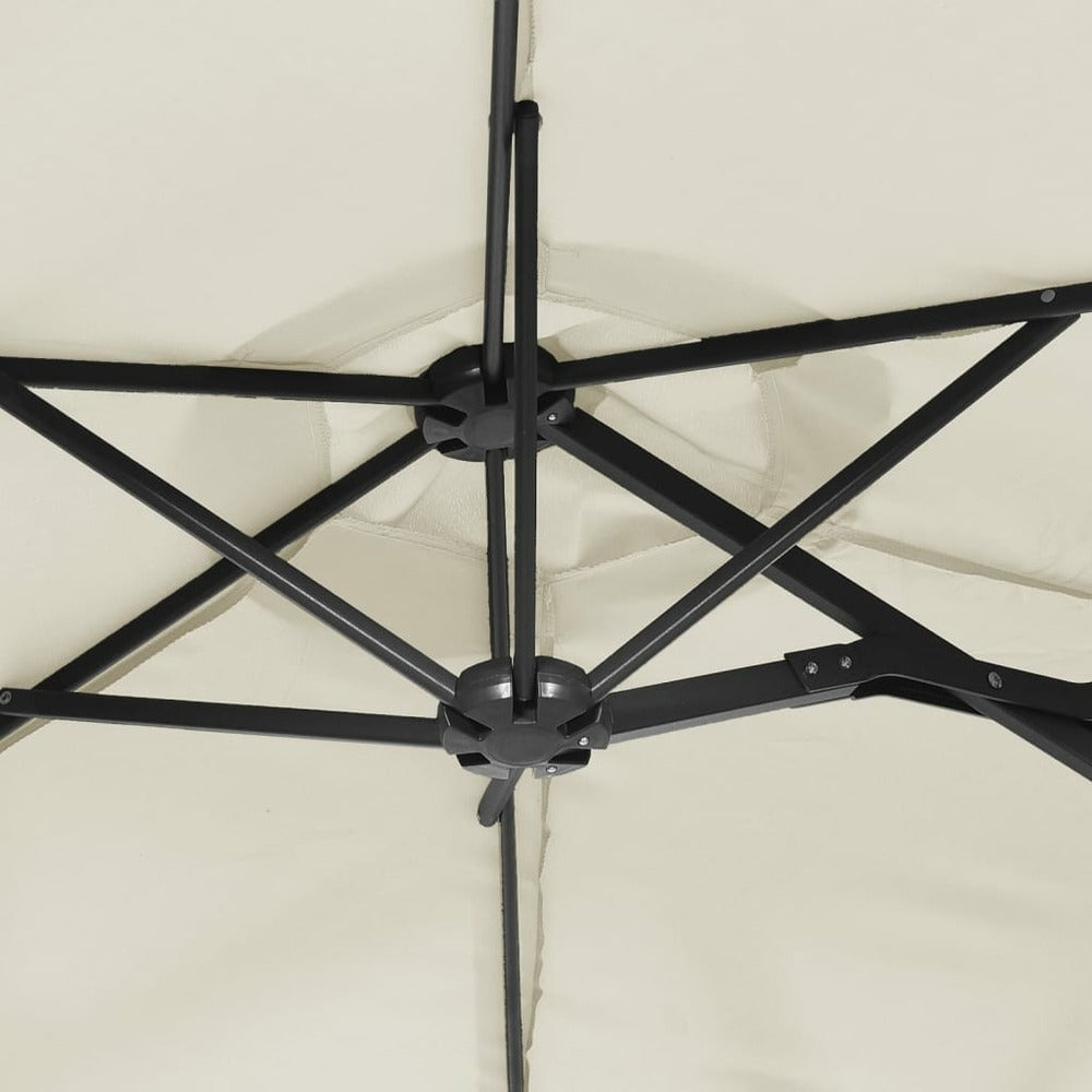 VIDAXL Parasol à Double Tête Blanc Sable 316x240 Cm