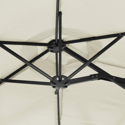 VIDAXL Parasol à Double Tête Blanc Sable 316x240 Cm