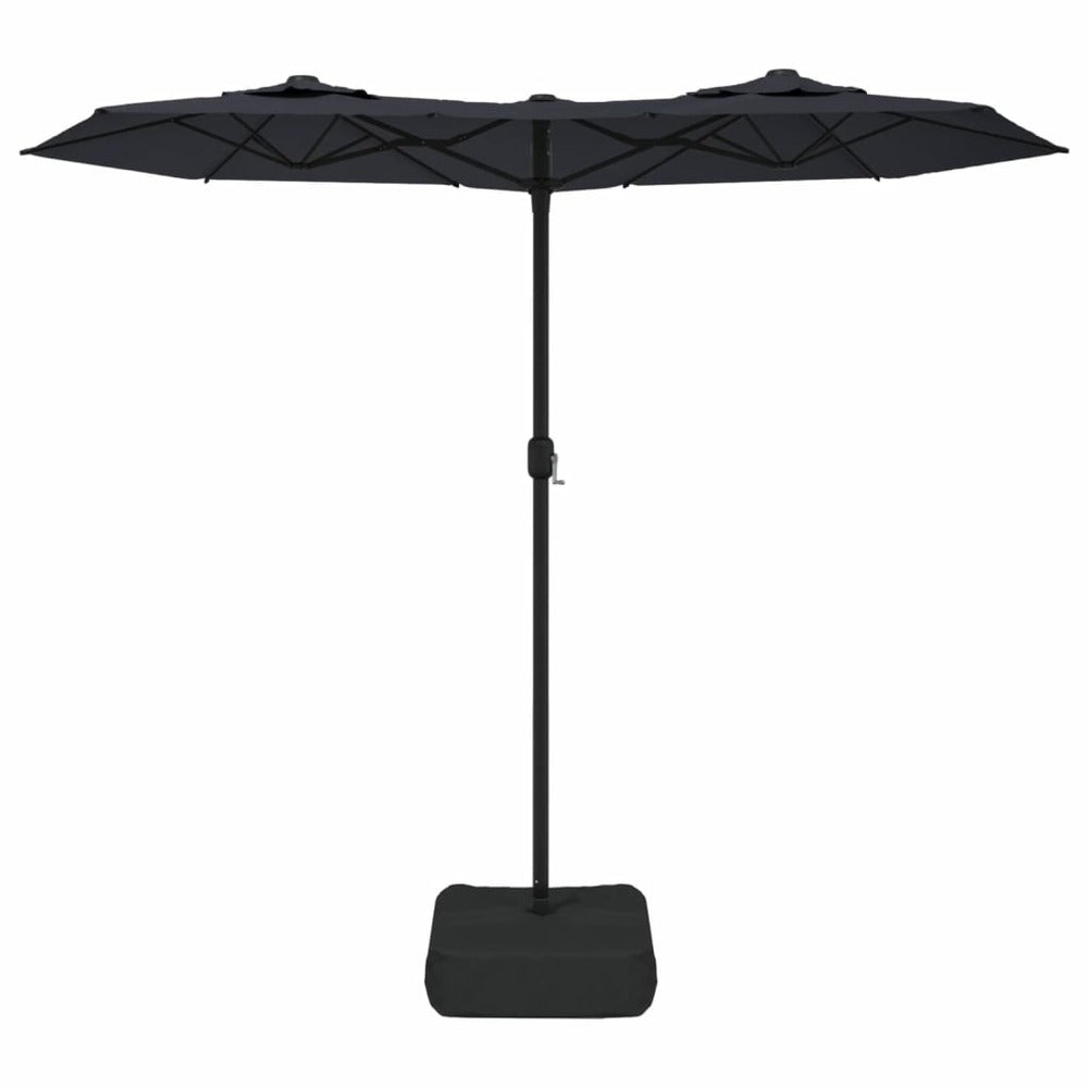 VIDAXL Parasol à Double Tête Noir 316x240 Cm