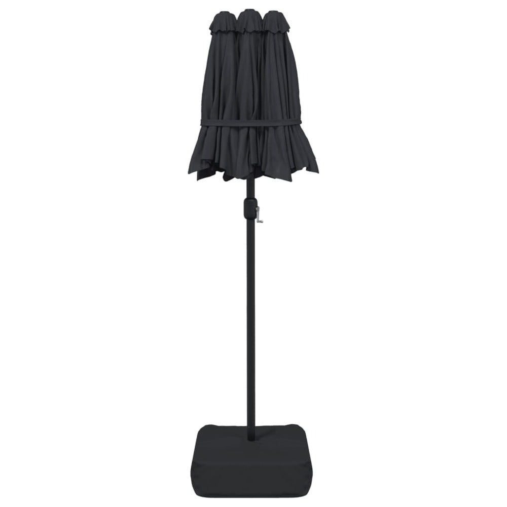 VIDAXL Parasol à Double Tête Noir 316x240 Cm