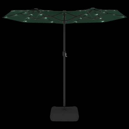 VIDAXL Parasol à Double Tête Avec Led Vert 316x240 Cm