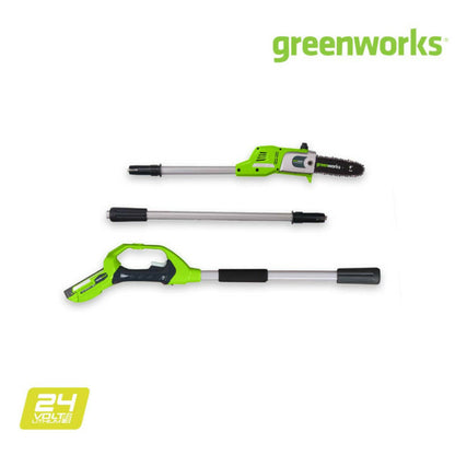  Elagueuse Sur Perche Greenworks 24v - 20 Cm - Sans Batterie Ni Chargeur - G24ps20