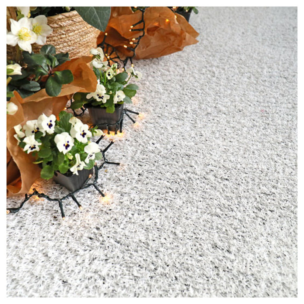  Gazon Synthétique Peps Rainuré - Couleur Blanc - 20mm - 2 X 5m