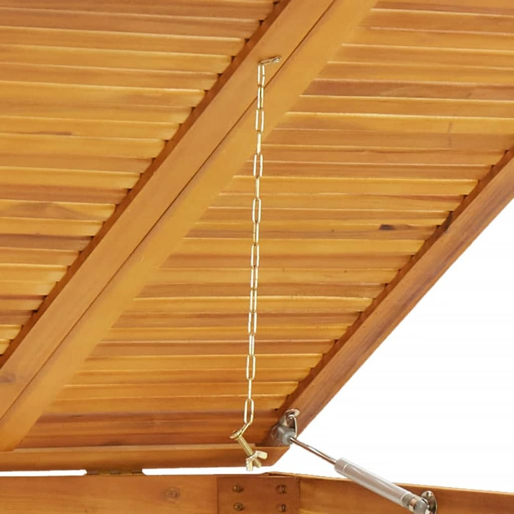 VIDAXL Abri à Poubelle Double 140x89x117 Cm Bois Massif D'acacia